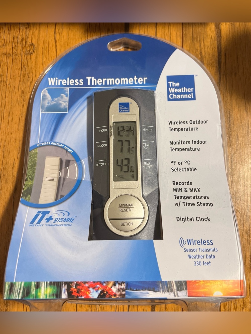 NWT The Weather Channel Wireless Thermometer With Outdoor Sensor and Data Logs